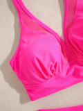 Women Bikini Mesh Drawstring Sexy Two Pieces Swimwear