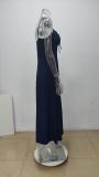 Women elegant lace solid dress
