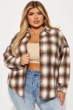 Women Fall and Winter Plaid Patchwork Shirt