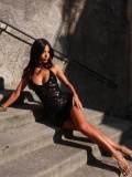 Women Sequin Black Hollow Dress