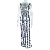 Women Elegant Backless Off Shoulder Dress