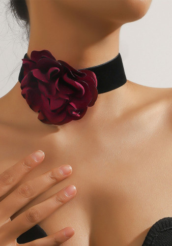 Women white flower necklace romantic rose clavicle chain necklace