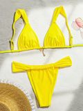 Women Bikini Solid Halter Neck Lace Starfish Sexy Two Pieces Swimwear