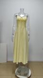 Women elegant lace solid dress