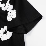 Women Spring Summer Short Sleeve Top and Shorts Two-Piece Set