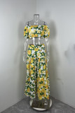 Women off-shoulder Strapless Top + skirt two-piece set