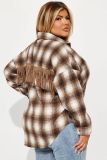 Women Fall and Winter Plaid Patchwork Shirt