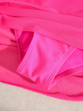 Women Bikini Mesh Drawstring Sexy Two Pieces Swimwear