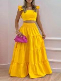 Women spring Career sexy suspender top and Skirt Casual two-piece set