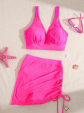 Women Bikini Mesh Drawstring Sexy Two Pieces Swimwear