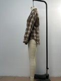 Women Fall and Winter Plaid Patchwork Shirt