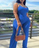 Plus Size Ribbed Tight-Fitting Jumpsuit