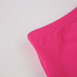Women Basic Solid Fitted zipper short-sleeved T-shirt Bodycon skirt two-piece set