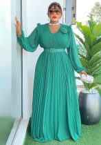 Plus Size Women Dubai Elegant Beaded African Dress