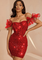 Women Dress Party Sexy Sequin Dress