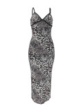 Women Summer Casual Leopard Dress