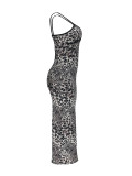 Women Summer Casual Leopard Dress