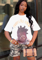 Fashion Women's Printed Round Neck T-Shirt（process time 7 days）