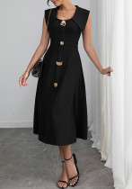 Women Career French sexy sleeveless dress