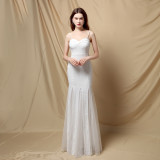 Summer Formal Sequins Strap Mermaid Evening Dress