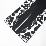 Women Summer Sexy Symmetrical Snake Hollow Slit Dress