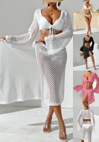 Beach Women's Short Top Skirt Cover-Up Set