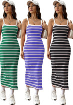 Sexy Fashionable Striped Print Summer Women's Dress
