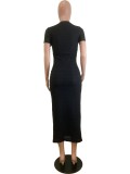 Women spring and autumn French retro knitting short-sleeved dress
