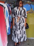 Plus Size Women Patchwork Maxi dress