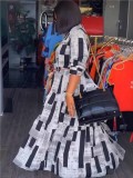 Plus Size Women Patchwork Maxi dress