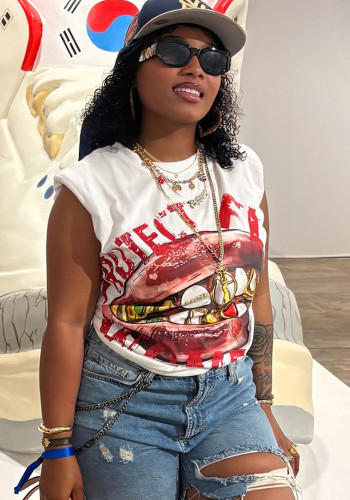 Women printed Round Neck T-shirt (processing time need around 5-7 days)