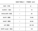 Women spring and autumn French retro knitting short-sleeved dress