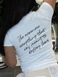 Women Style printed short sleeve Round Neck T-shirt Top