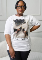 Women printed round neck t-shirt (processing time need around 5-7 days)