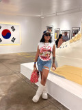 Women printed Round Neck T-shirt (processing time need around 5-7 days)