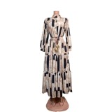 Plus Size Women Patchwork Maxi dress