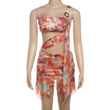 Women summer Women sexy contrast color Backless Mesh Patchwork Bodycon Dress