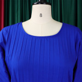 Plus Size Women Summer Loose Casual Shirt and Wide-leg Pants Two-Piece Set