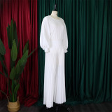 Plus Size Women Summer Loose Casual Shirt and Wide-leg Pants Two-Piece Set