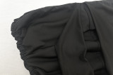Women summer off shoulder pleated bodycon dress