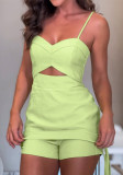 Summer Heart-shaped Collar Hollow Romper