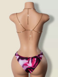 Multi-Color Gem Beaded Chain Sexy Strappy Crop Top