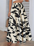 Women Printed Pleated Skirt Skirt