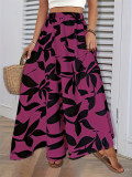 Women Printed Pleated Skirt Skirt