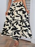 Women Printed Pleated Skirt Skirt