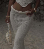 Spring/Summer Sexy Solid Color Crop Strap Beaded Top
