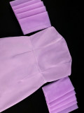 Sexy Off Shoulder Purple Dress Ruffle Party Evening Gown
