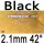 black 2.1mm 42°