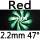 red 2.2mm 47°