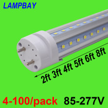 V shaped LED Tube Lights 2ft 3ft 4ft 5ft 6ft Retrofit Fluorescent Bulb Super Bright 24  36  48  60  70  T8 G13 Bar Lamp